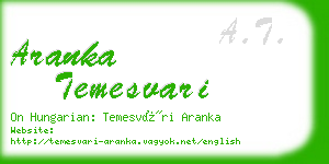 aranka temesvari business card